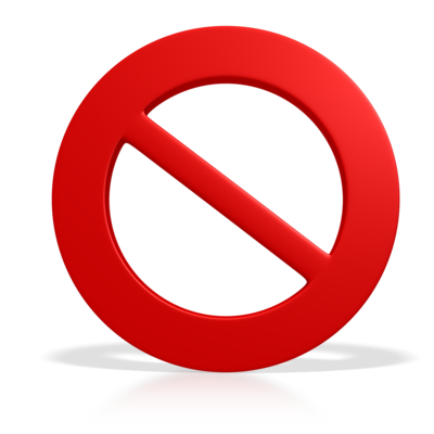 PROHIBITED PROHIBITED