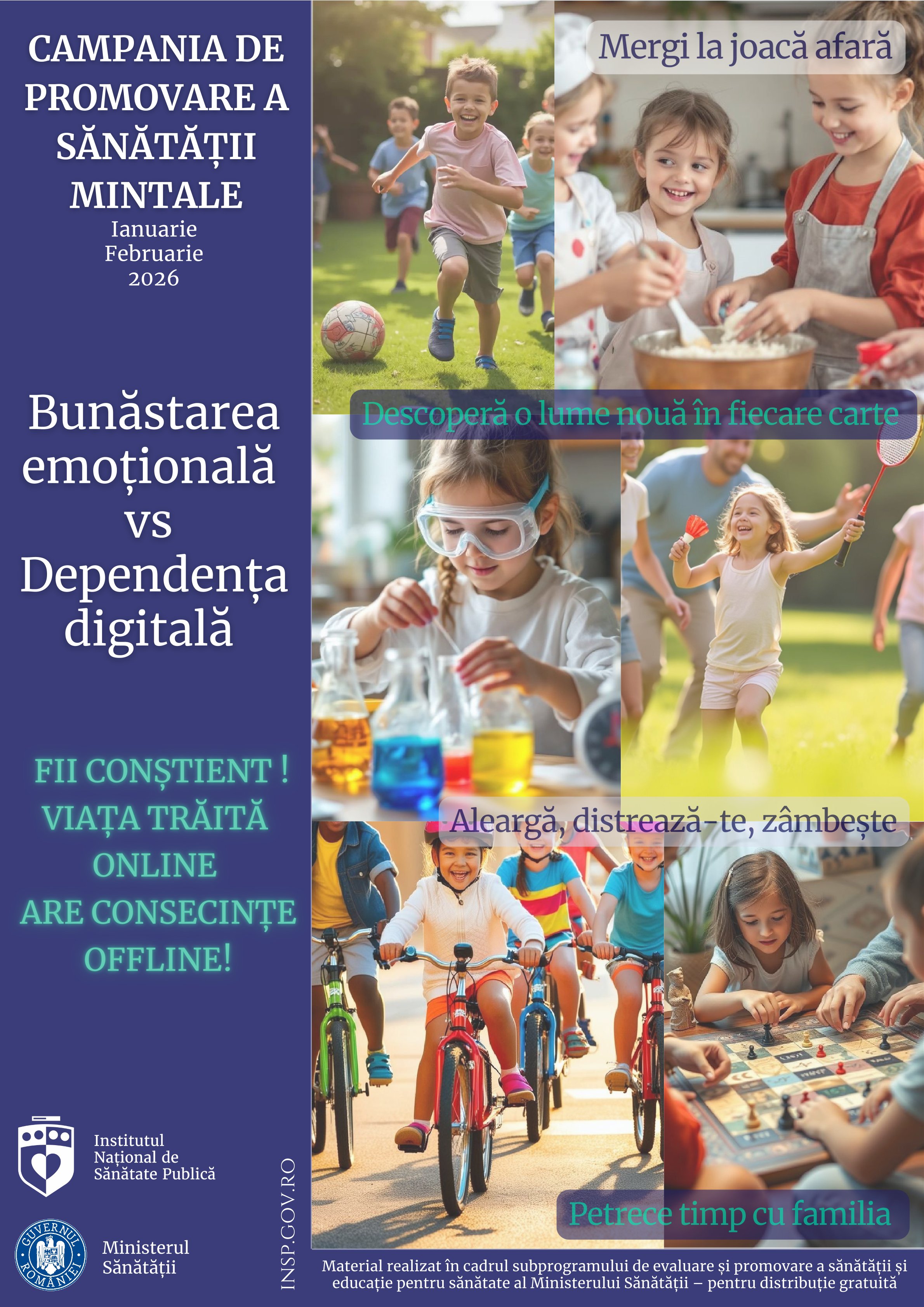 Campania de promovare a sănătății mintale, ianuarie-februarie 2026 - poster copii