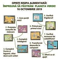 COMUNICAT DE PRESĂ - Ziua Națională a Alimentației și a Combaterii Risipei Alimentare, 16 octombrie 2019